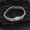 Rapper Jewelry Cuban Chain Brass Bracelet 18k Gold Plated Copper White Zircon Bracelets for Man or Women