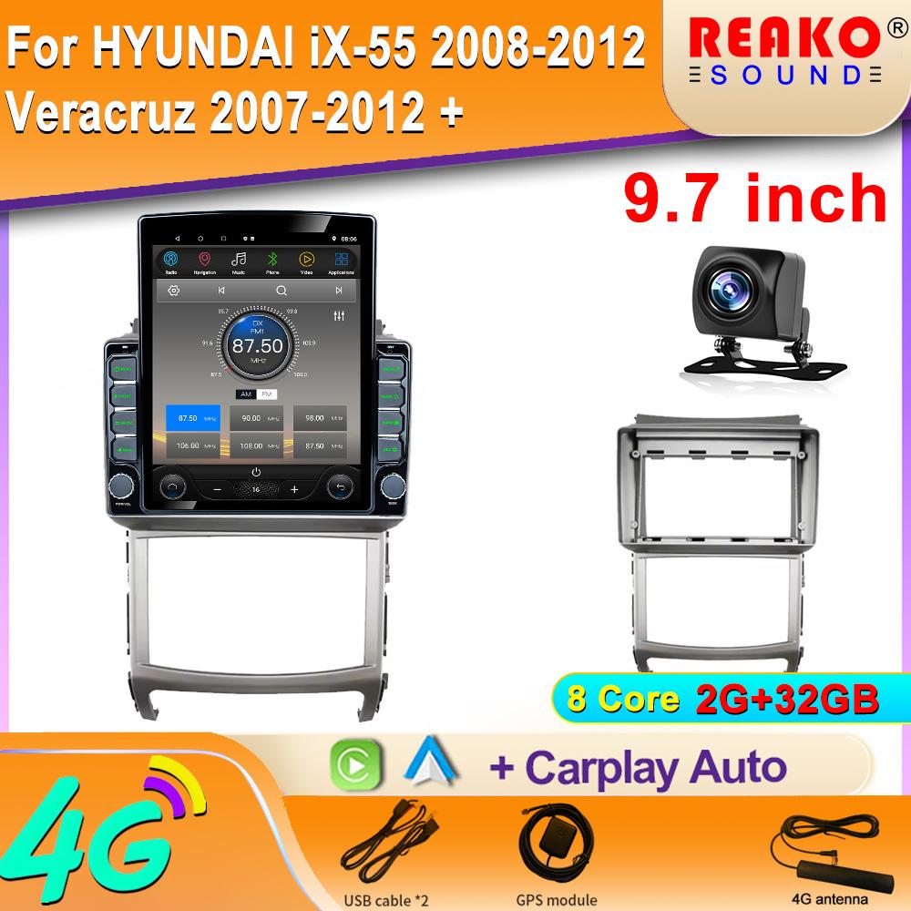 

9,7-дюймовый вертикальный экран Tesla Android автомобильное радио для HYUNDAI iX-55 2008-2012 Veracruz 2007-2012 + GPS-навигатор 8 core 2GB+32GB