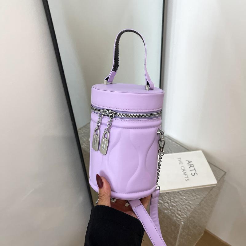 Premium sense portable bucket bag women's new niche design casual shoulder messenger bag cylinder handbag women