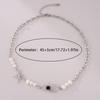 Antique Silver Color Clavicle Chain Stainless Steel Beads Chain Spider Necklace  Men Women Jewelry