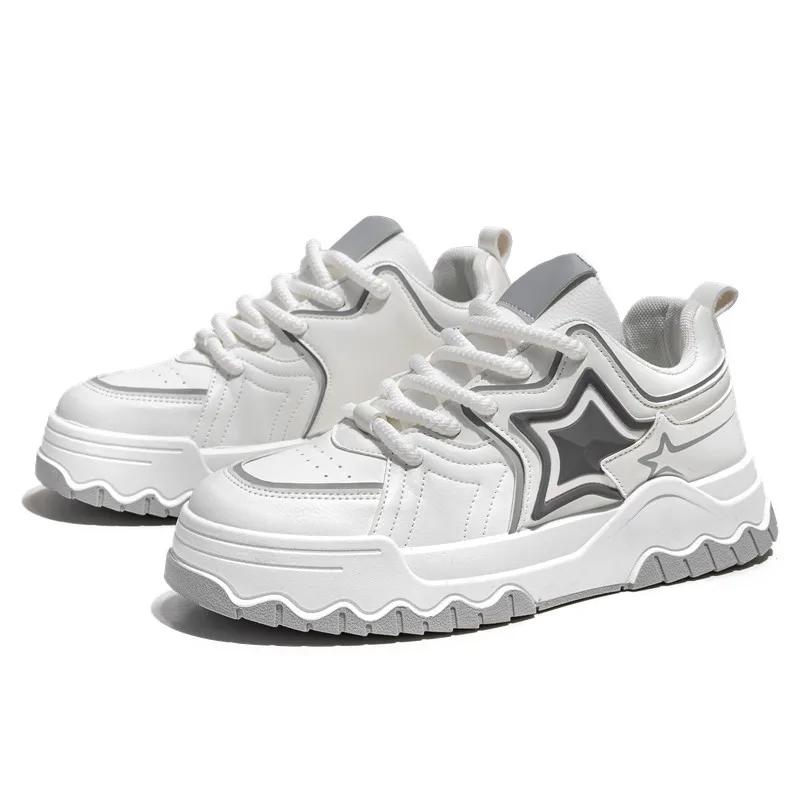 Fashion Men's Sneakers Fashion Street Skateboard Shoes High Quality Leather Casual Shoes Designer Platform Training Shoes for Men Tenis