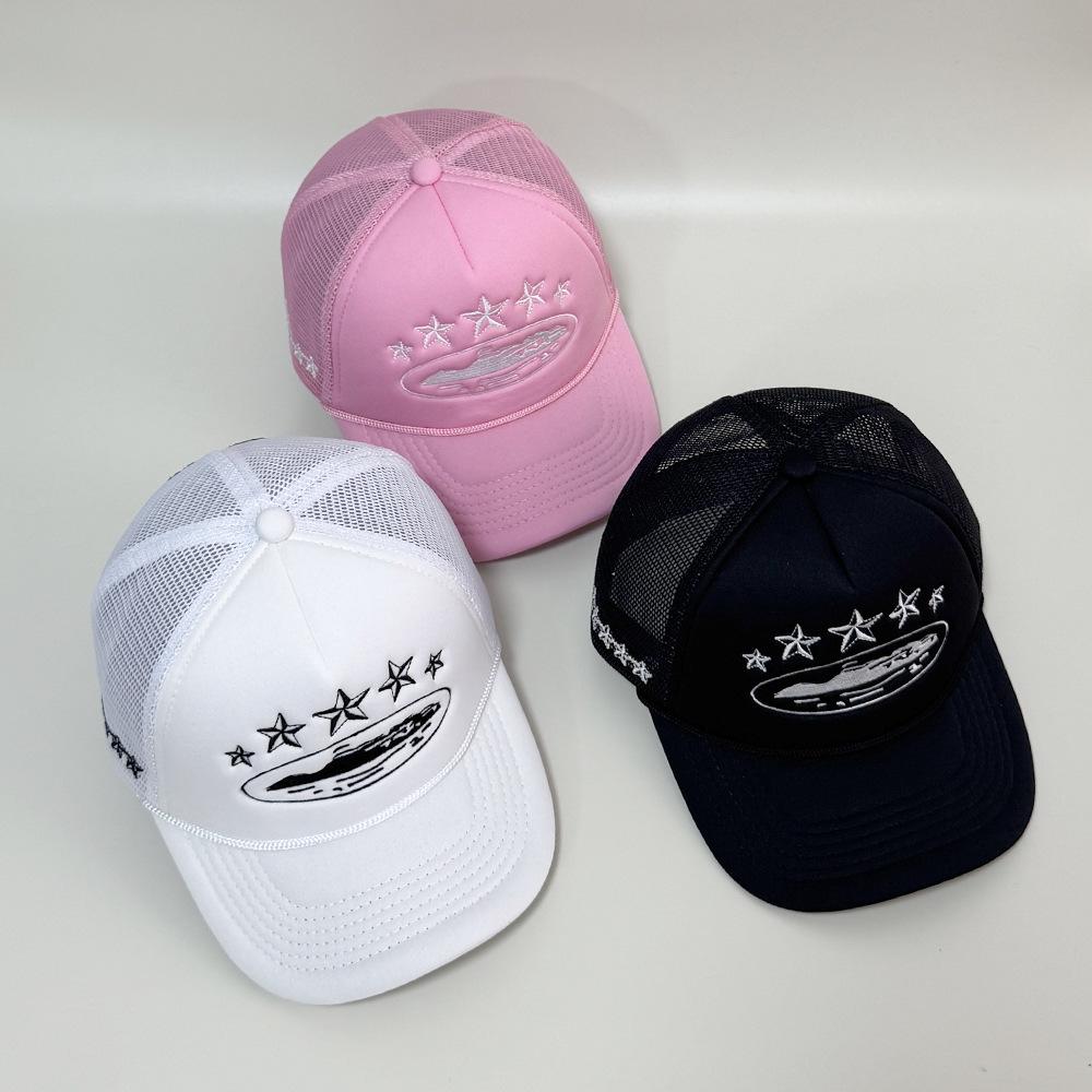 Corteiz CRTZ Five-Star Color Block Mesh Trucker Baseball Cap