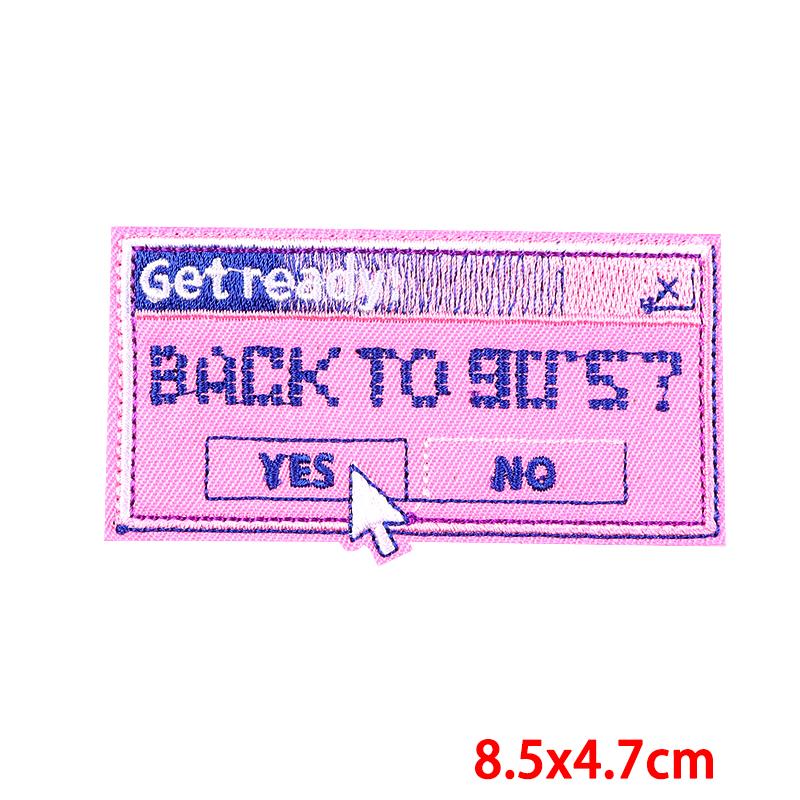 Positive Energy Letter Patch Cartoon Inspirational Quotes Embroidered Patches Iron On Patches For Jeans Jackets Sew Patch DIY