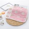 6 Layer Pure Cotton Gauze Baby Burp Cloth Cartoon Jacquard Square Towel For Infant Kids Face And Hand Washing
