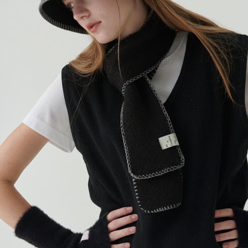 ALLINCOMPLETE Z Stitch Knit Mini Muffler (6 Colors)