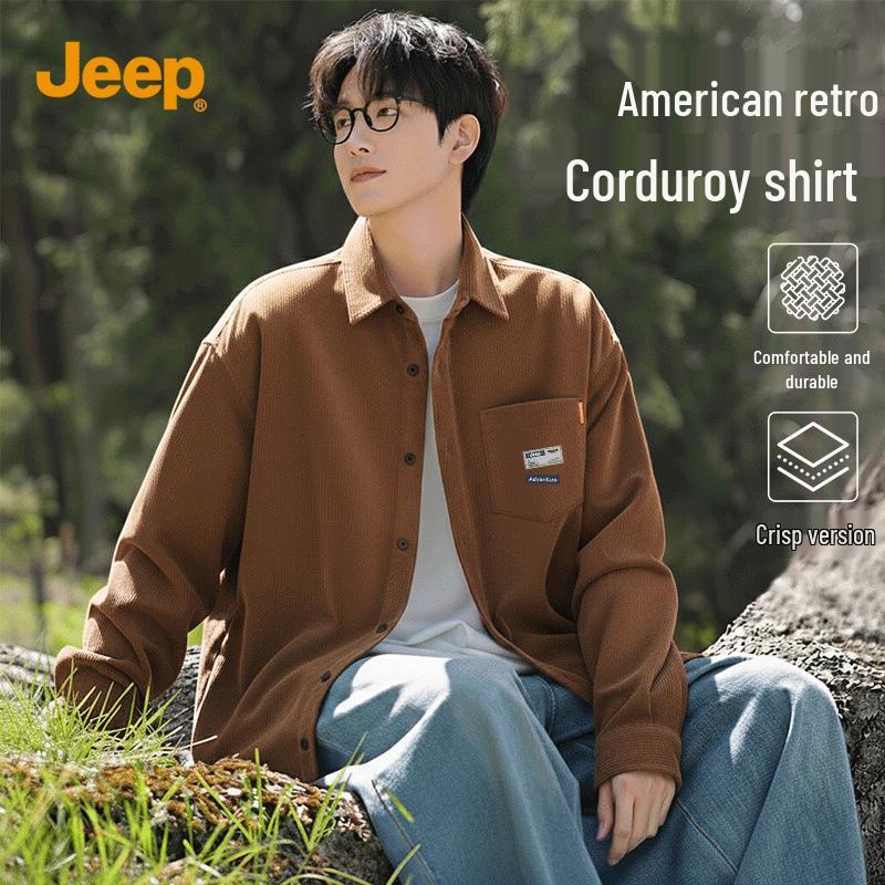 Jeep Men s Light Business Casual Long-Sleeve Shirt M