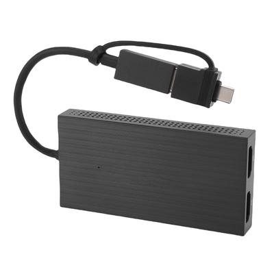 USB į Dvigubo HD Multimedia Interface Adapteris Skirstytuvas su C tipo Keitikliu 4K 60Hz Dvigubam Ekranui Nešiojamiems Kompiuteriams Staliniams Kompiuteriams Planšetiniams Kompiuteriams