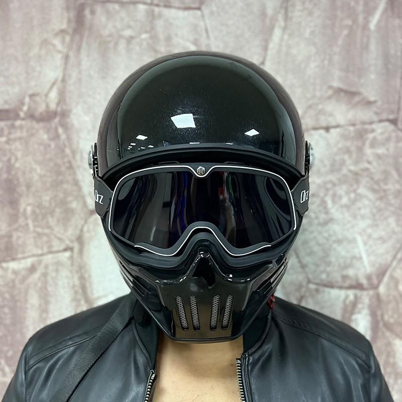 DOT ECE Certified Full Face Motorcycle Helmet Men Women Cruiser Bike ABS Shell With Bluetooth Slot Dual Lens