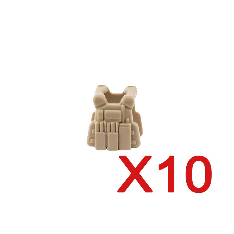 MOC City Building Blocks Weapons Accessories Special Forces Tactical Vest Armor Body Figure Helmet Equipment Pack Brick K062