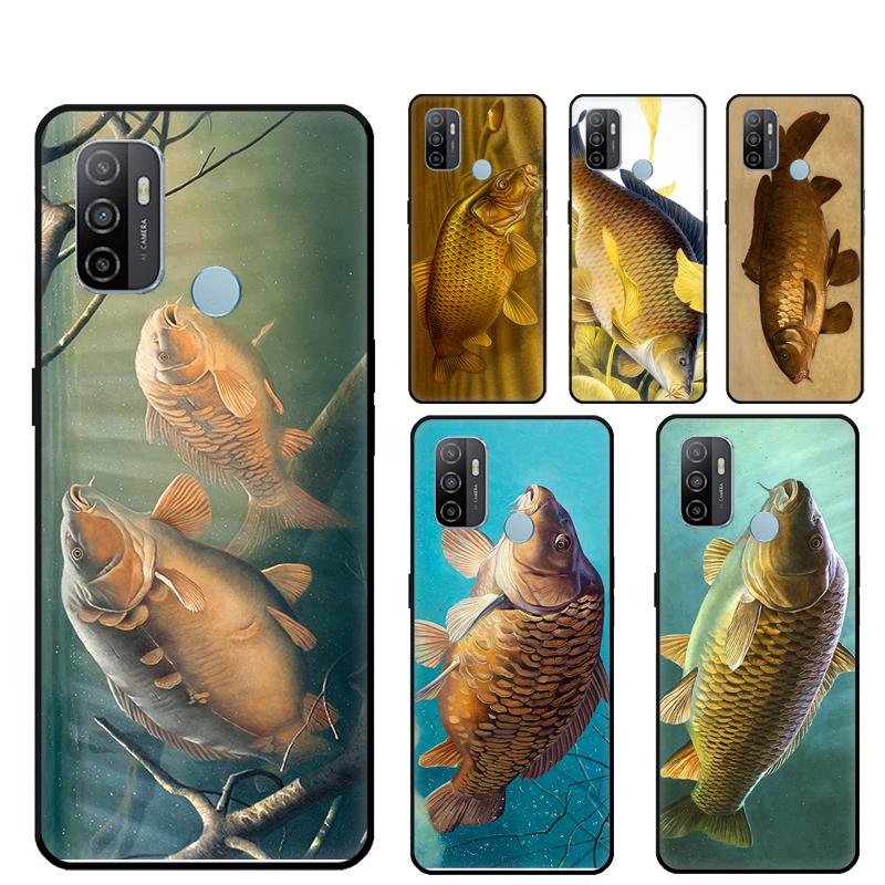 Carp Fishing Case For Oppo A40 A60 A80 A98 A78 A18 A38 A58 A16 A76 A96 A17 A77 A74 A94 A54 A57S A15 Cover