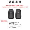 PELKERDR Smart Key Key Key Holder for Toyota New Prius New and Land Cruiser Prado Protects Prevents and Scratch Prevention Black Leather with Red