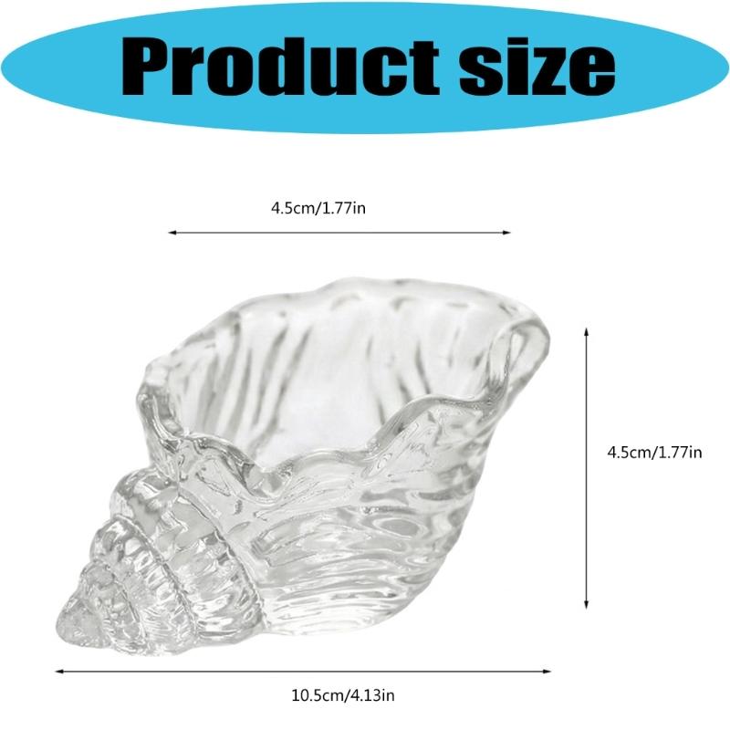 Thick Glass Sea Shell Tea Light Holders Clear Conch Shape Votive Candle Cup For Dining Table Centerpieces Decoration