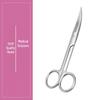 Stainless Steel Eyebrow, Nose, and Beauty Scissors with Round, Curved, and Pointed Heads
