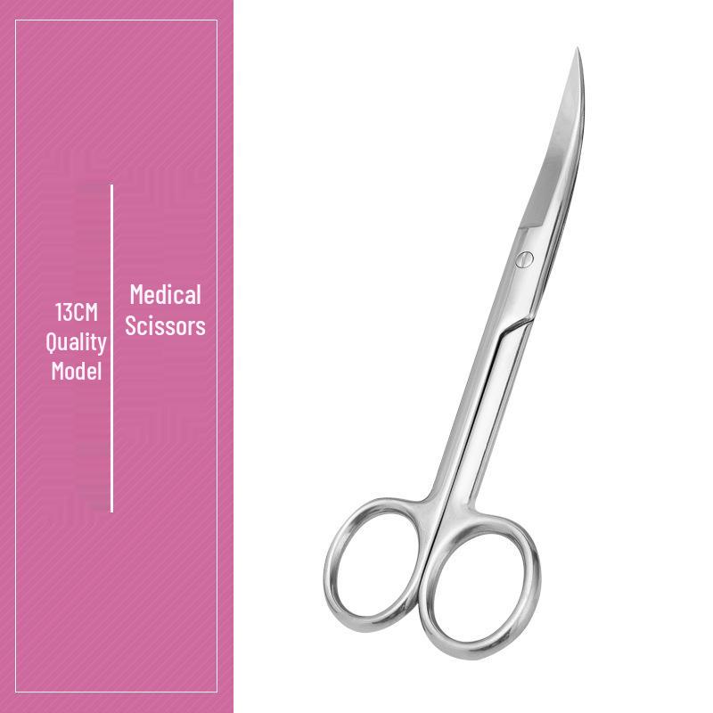 Stainless Steel Eyebrow, Nose, and Beauty Scissors with Round, Curved, and Pointed Heads