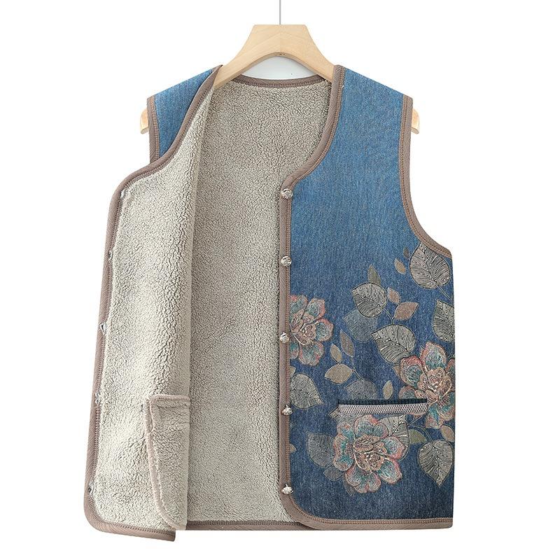 Polarowa kamizelka termiczna damska jesienno-zimowy kardigan może być noszony na zewnątrz kamizelki i wewnątrz kamizelki