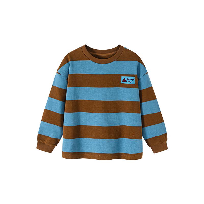 Mini Balabala Boys' Striped Long Sleeve Cotton T-Shirt