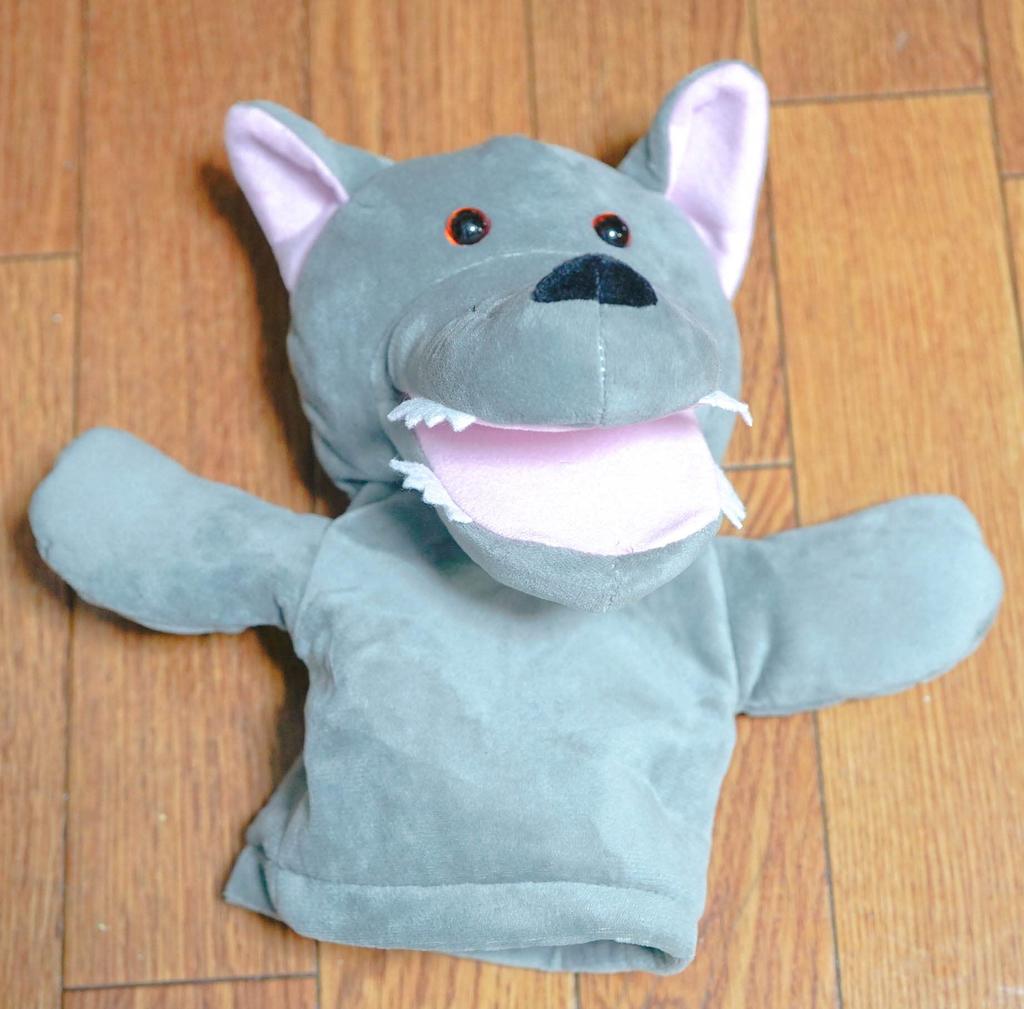 Wolf Puppet, Ventriloquism Gloves, Plush Toy [with Meat]