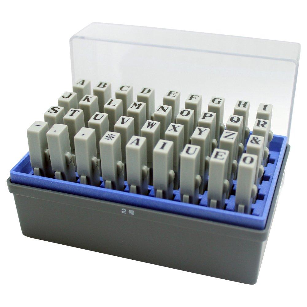 

Shachihata Patterned Rubber Linkable Alphabet Mincho Size x mm Stamp, Set, GRA-2M, Font, 2, 6.2 4.8