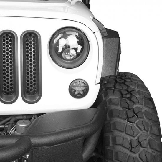 Front Turn Signal Light Guard Cover Compatible with 2007-2018 Wrangler JK & Unli
