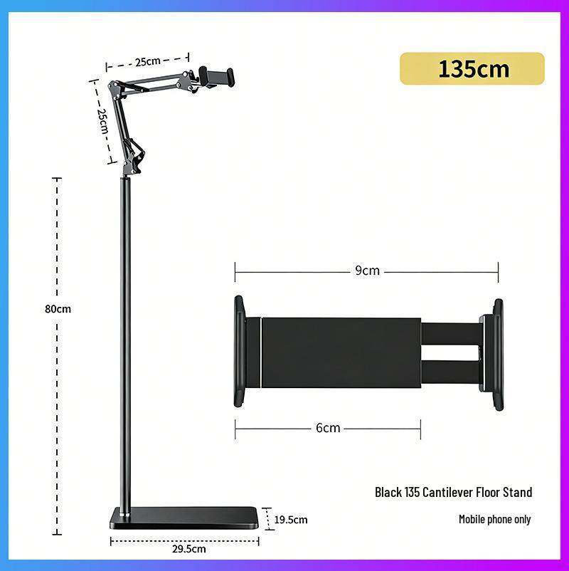 Soporte Cantilever Ajustable de 170 cm de Pie para Teléfono y Tableta para Mesita de Noche o Sofá