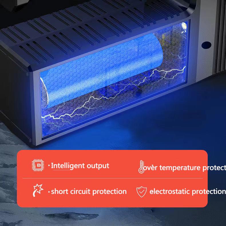 Torcia elettrica ricaricabile USB/solare a 8 LED Torcia tattica a batteria con faretto a lunga portata impermeabile multifunzione per esterni