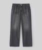 Pabeulega Drizzle Stripe Denim Pants (Black)