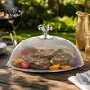 Metal Mesh Food Protectors for Party Stainless Steel Cover with Handle, Insect Control Tents Picnics Tent, Durable Dome Guard Plates And Serving Trays