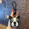 Trendy Leather Car Keychain Cute Puppy Design Backpack Charm Keyring Pendant Gift For Animal Lovers