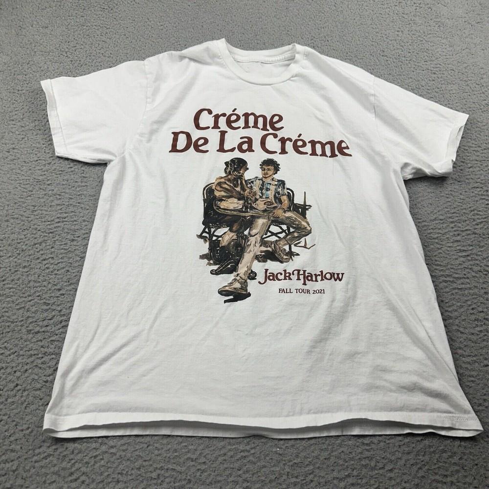 Vtg Jack Harlow Crème De La Crème Cotton White All Size Unisex T Shirt Unisex T-Shirt S