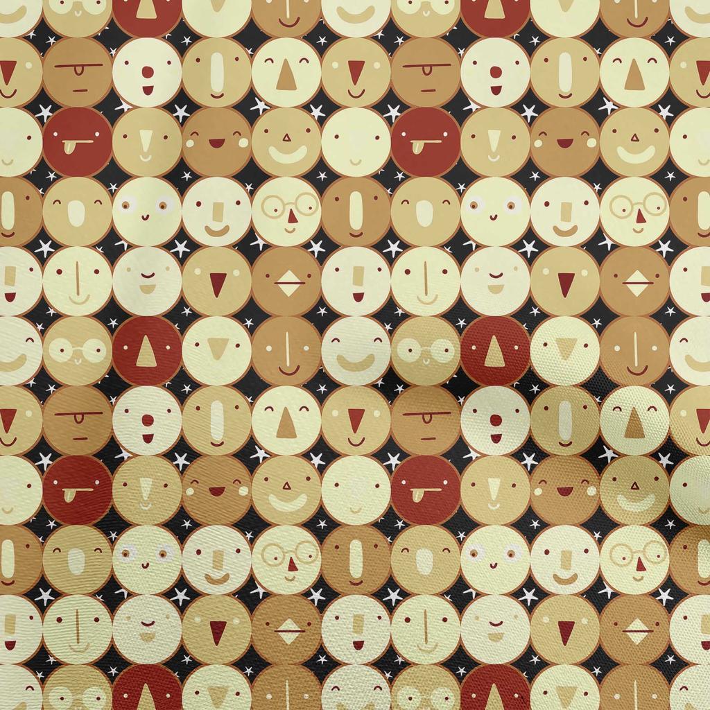 oneOone Bavlněný Flex Tmavě Broskvový Látka Dětské Kruhové Prošívací Potřeby Potisk Šicí Látka Na Metráž 40 Palců