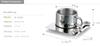 304 Stainless Steel Water Cup Nordic Design of Metal Coffee Cups,Spoons and Plates,Minimalist Coffee Set,Ins Blogger Tableware