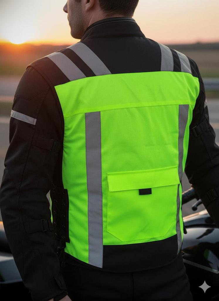 Motorbike Hi Vis Vest Safety Jacket Hi Viz Visibility Waistcoat Reflective Bib