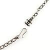 Chanel COCO Mark Necklace Silver / Black metallic/Rhinestone 34.1g Women Used