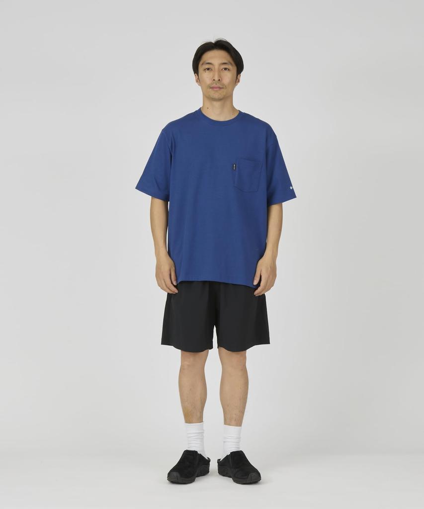 New Standard Pocket Short Size M [Snow Peak] T-Shirt NSD-TS-25AU001 T-shirt, Sleeve, Men's/Women's, Blue,