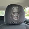 Prank Face Car Headrest Covers Unique Decors For Spooky Themed Interior Decors And Comfortable Neck Support