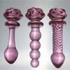 Rose Glass Bullet Butt Plug Transparent Pink Stimulating Anal Masturbation Beads Penetration Anal Plug Adult Sex Toy