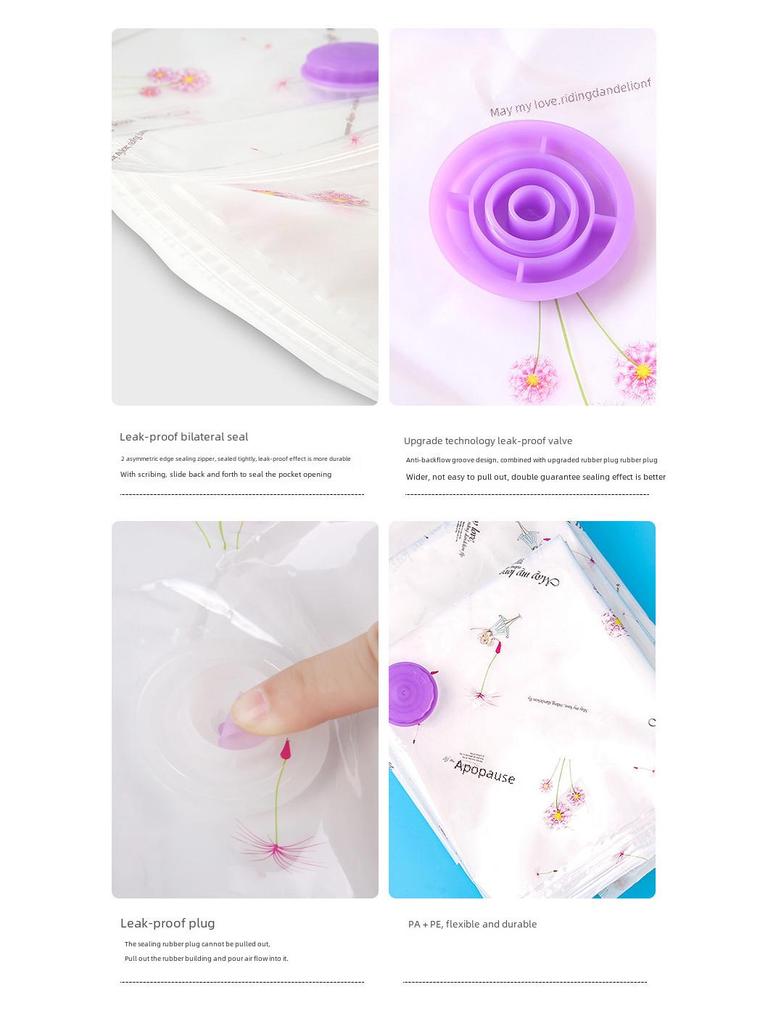 Wenbo Vakuum-Kompressions-Aufbewahrungsbeutel - Set aus 4 großen, 4 mittleren Beuteln, 1 Waschlappen - Ideal für Quilts, Kleidung, Heimorganisation