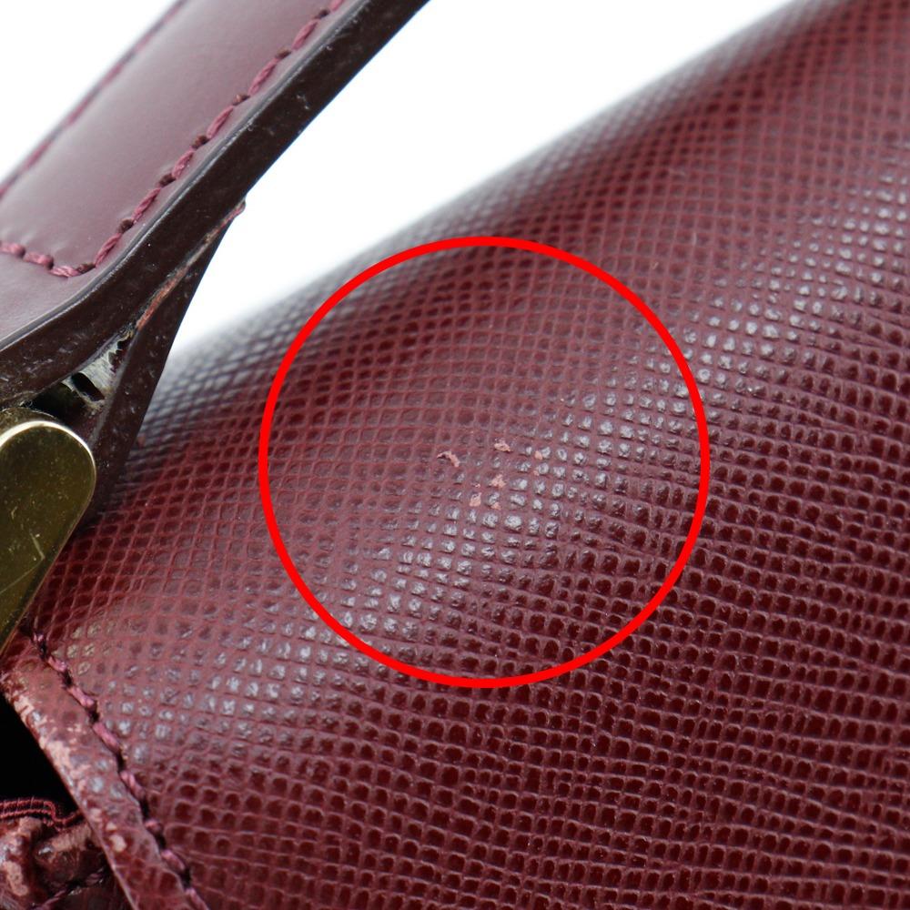 Burberry Hobo Schultertasche Ein Riemen Bordeaux Leder Damen Gebraucht