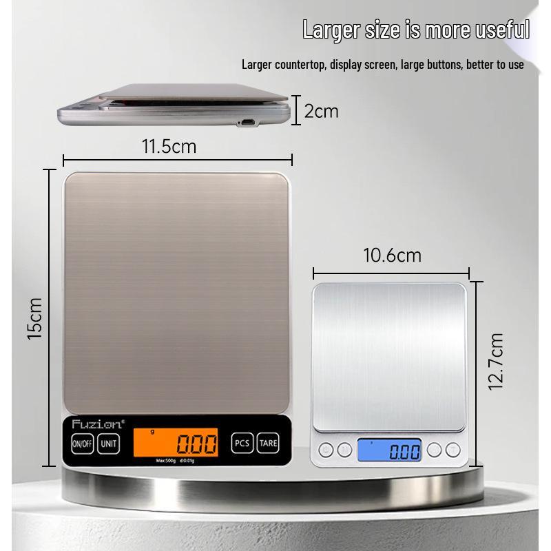 Rechargeable Stainless Steel Kitchen Food Gram Scale