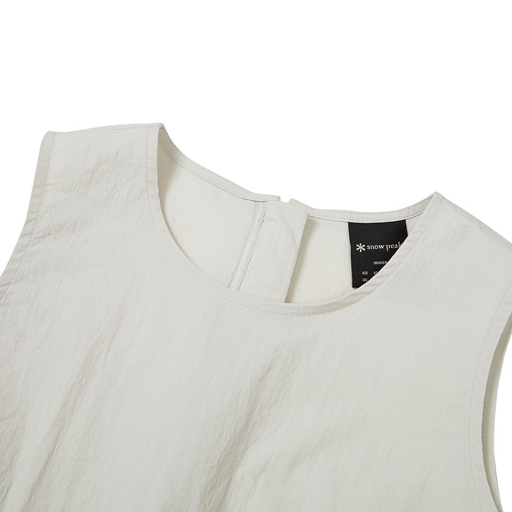 [Snowpeak] Route Women's Back Zipper Sleeveless Top Light Beige (S23MWRST21)
