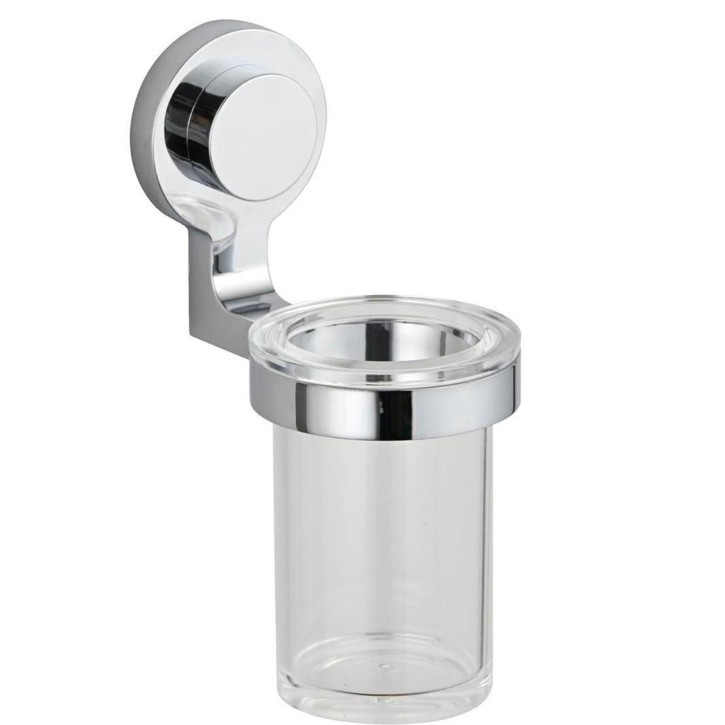 Wall-Mounted Toothbrush & Toothpaste Holder with Suction Cup and Rinsing Cup