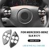 Skutečná měkká karbonová fólie na ozdobné prvky pro Mercedes Benz SLK R171 2004 2005 2006 2007 2008 2009 2010 Příslušenství pro volant