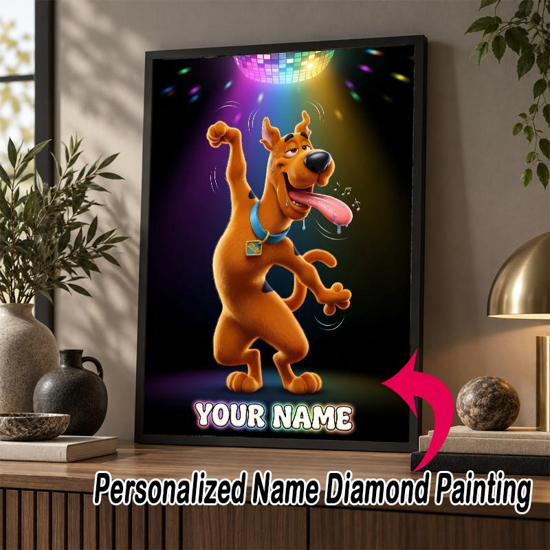 Custom Name Scooby-Doo 5D Diamond Painting Personalized Full Drill Diamond Art Kit Gift