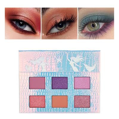 Nouvelle palette de fards à paupières mats Rosy Six Palace Grid Autofocus Faible saturation Poudre fumée Plaque sirène