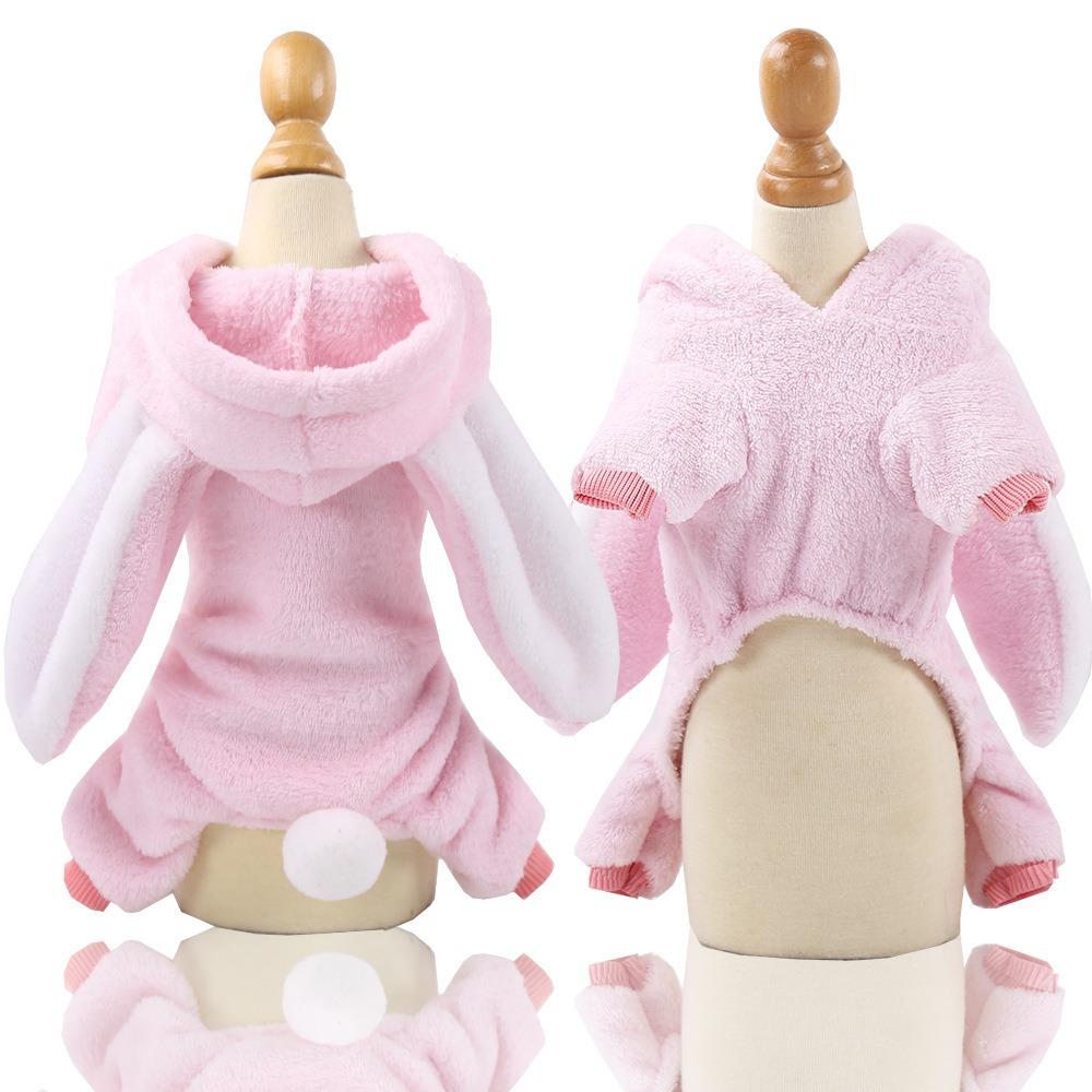 Pet dog dog clothes cat autumn and winter four-legged cotton-padded coat