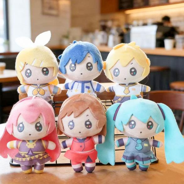 Cute Anime Girl Plush Doll Keychain Bag Charm Soft Stuffed Toy Pendant Backpack Accessory Decoration