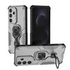 KEYSION Shockproof Armor Case for Samsung A17 5G Silicone+PC Upright Metal Live Ring Stand Phone Back Cover for Galaxy S25 FE 5G