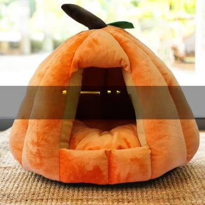 Cat Nest Winter Pumpkin Nest Warm Closed Cat House Cat Bed Kitten House Pet Sleeping Nest Dog Kennel Pet Supplies