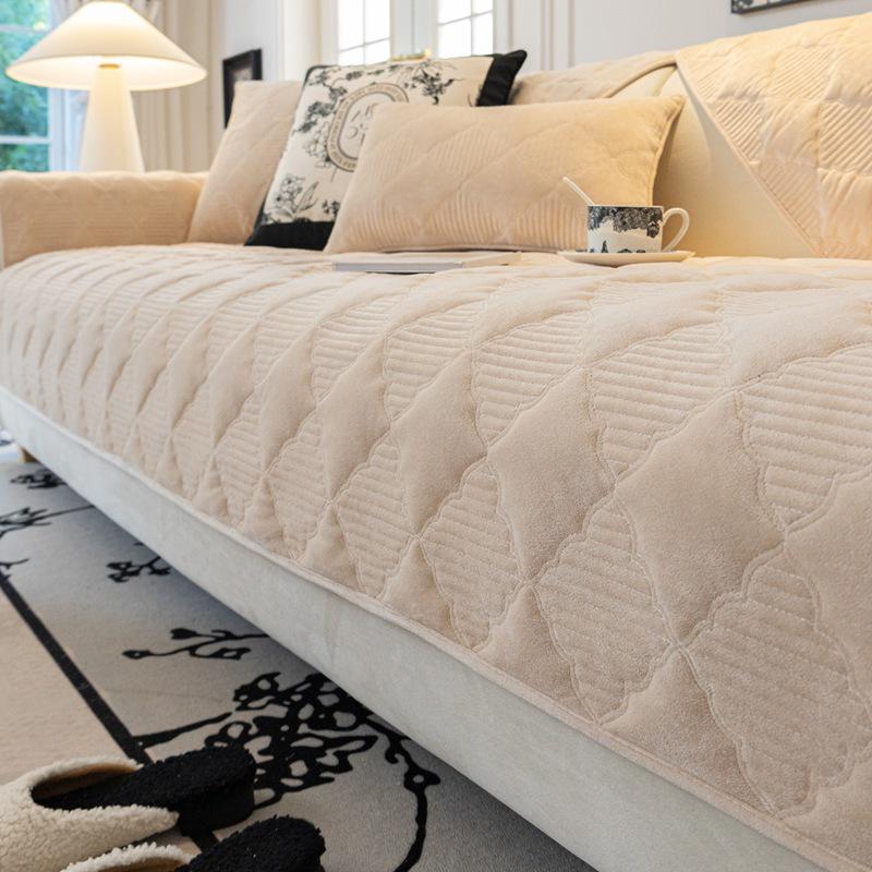 Nordic Plush Sofa Cushion 2026: All-Season, Non-Slip Seat Cover for Living Room.