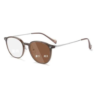 Feisedy Blue Light Blocking Ultra B1179 Women's Sunglasses, Photochromic, Lightweight, Fashionable, 2-in-1, Photochromic, Color-Changing, Fashionable,